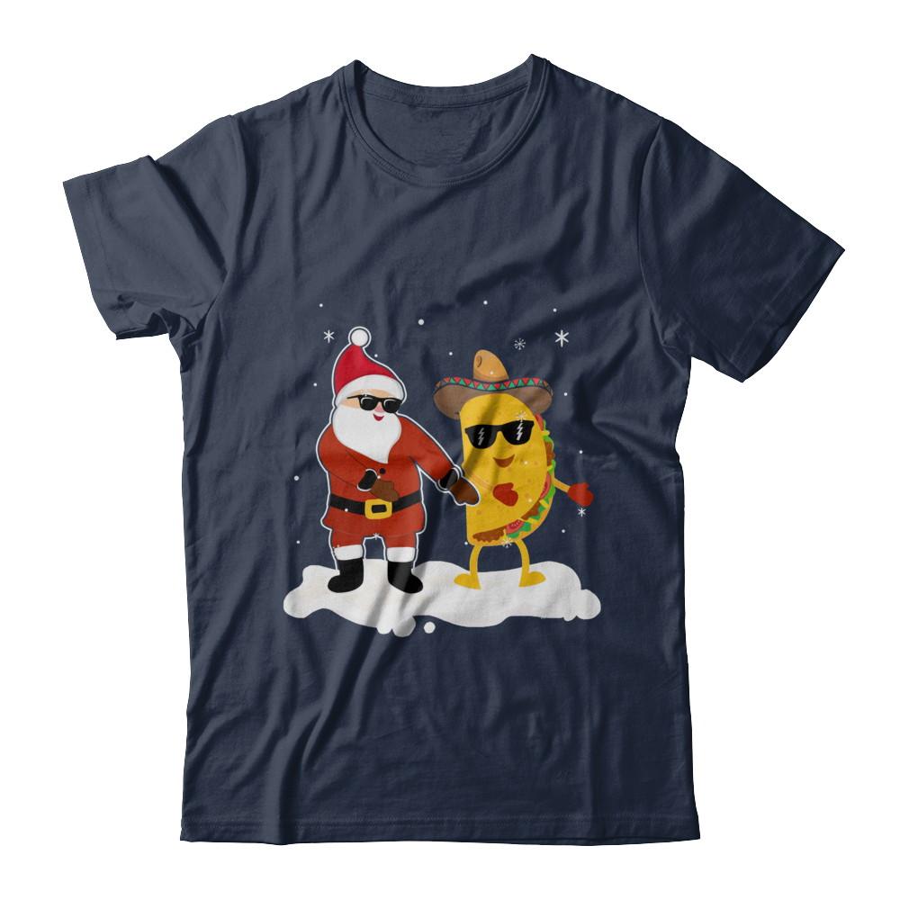 Flossing Santa Claus Taco Christmas Pajamas Gifts-T-Shirt & Sweatshirt-Classic T-Shirt-Navy