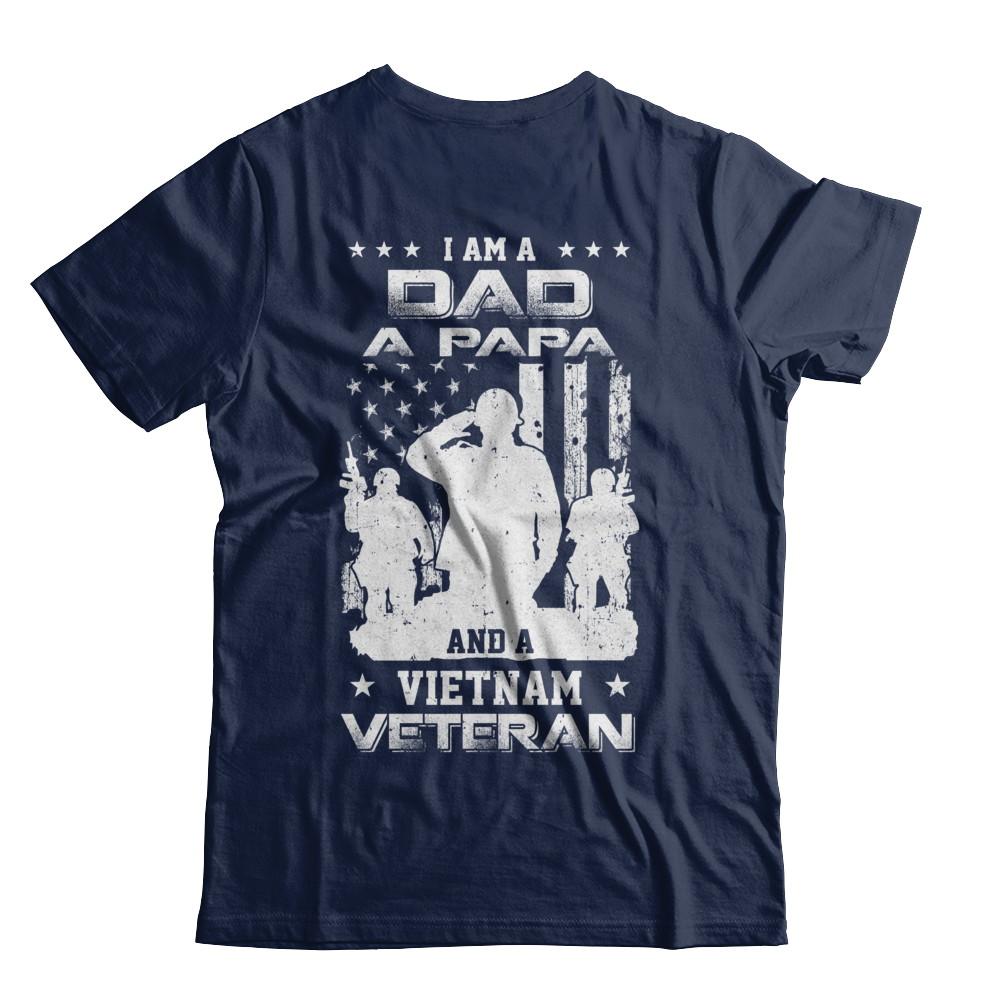 I'm A Dad A Papa And A Vietnam Veteran-T-Shirt & Hoodie-Classic T-Shirt-Navy