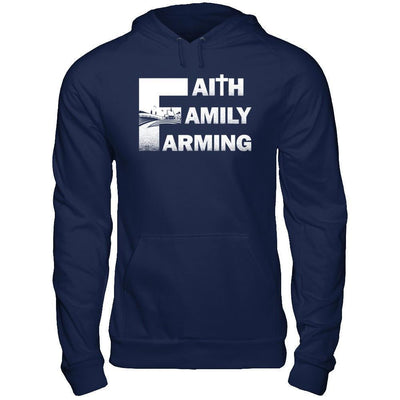 Faith Family Farming Farmer-T-Shirt & Hoodie-Pullover Hoodie-Navy