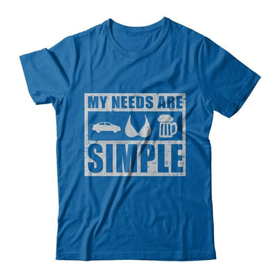 My Needs Are Simple Car Boobs Beer-T-Shirt & Hoodie-Classic T-Shirt-Royal