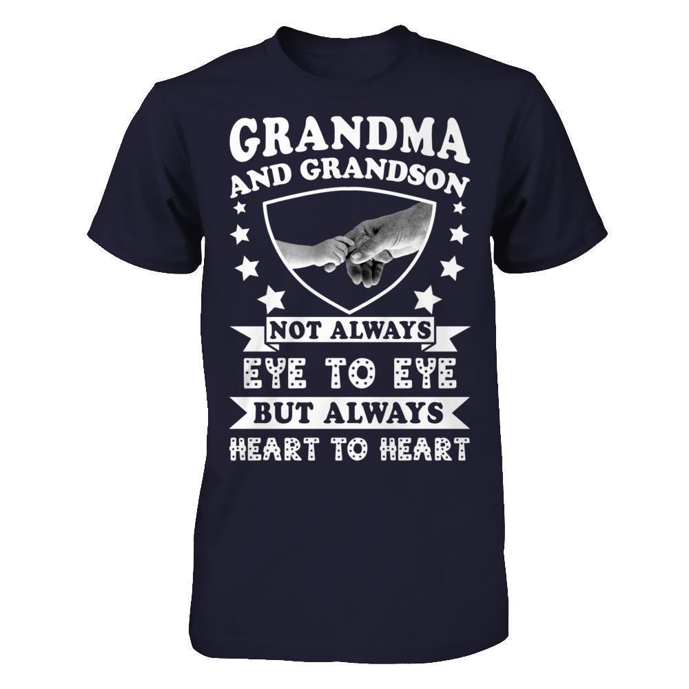 Grandma And Grandson Not Always Eye To Eye-T-Shirt & Hoodie-Premium T-Shirt-Midnight Navy