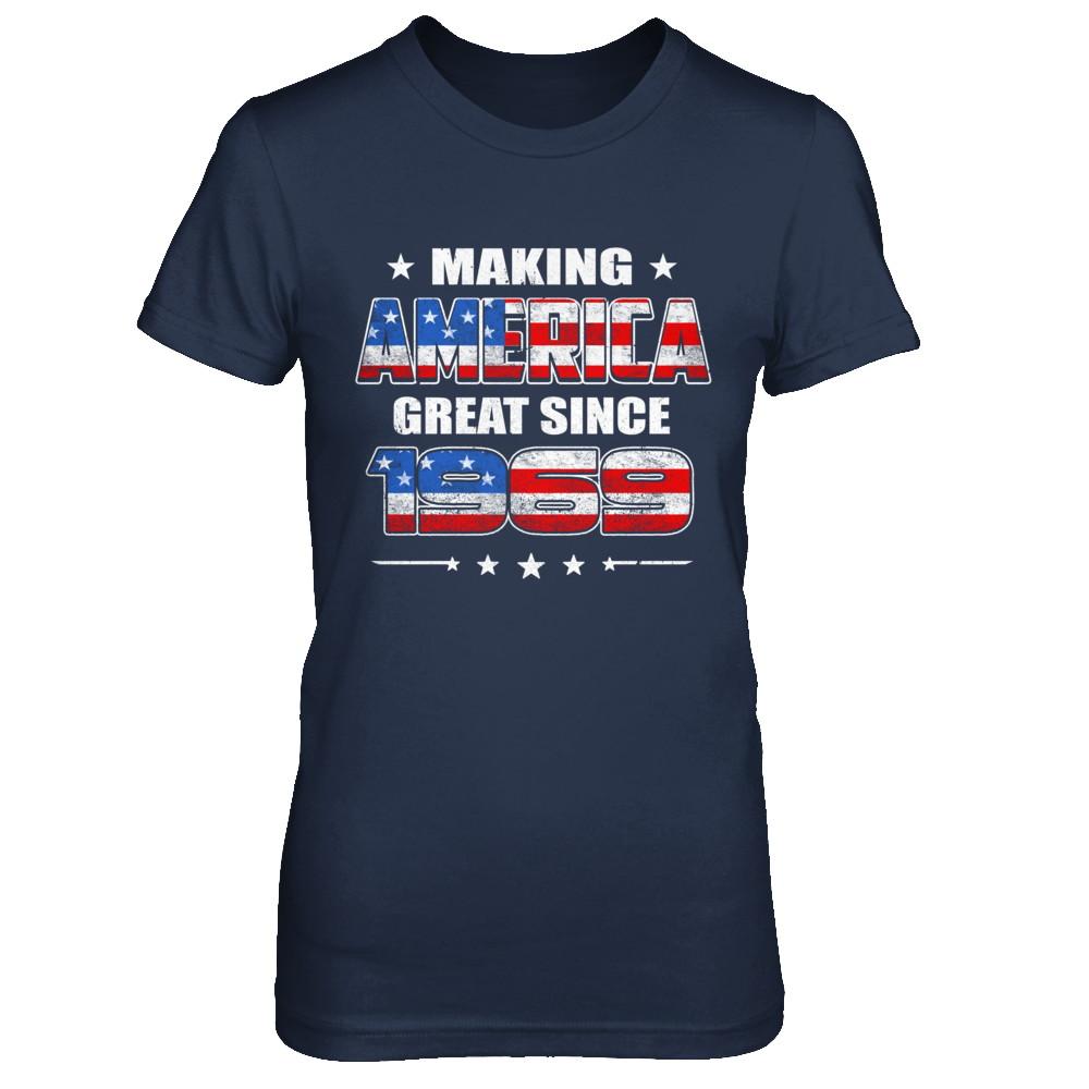 Making America Great Since 1969 52th Birthday-T-Shirt & Hoodie-Women's T-Shirt-Navy