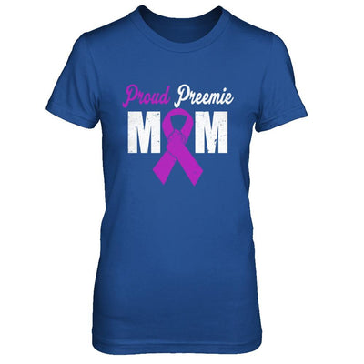 Mothers Day Proud Preemie Mom Premature Birth Awareness-T-Shirt & Hoodie-Women's T-Shirt-Royal