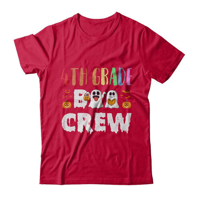 Cute Boo Crew 4th Grade Teacher Halloween-T-Shirt & Hoodie-Classic T-Shirt-Red