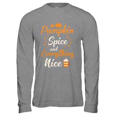 Pumpkin Spice Everything Nice Halloween Costume-T-Shirt & Hoodie-Long Sleeve T-Shirt-Sport Grey
