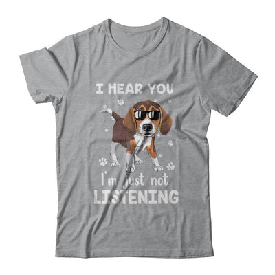 I Hear You I'm Just Not Listening Funny Beagle-T-Shirt & Hoodie-Classic T-Shirt-Sport Grey