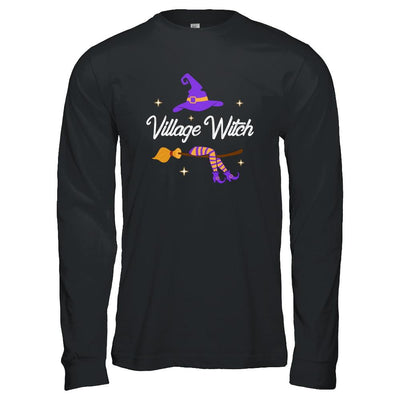 Village Witch Halloween-T-Shirt & Hoodie-Long Sleeve T-Shirt-Black