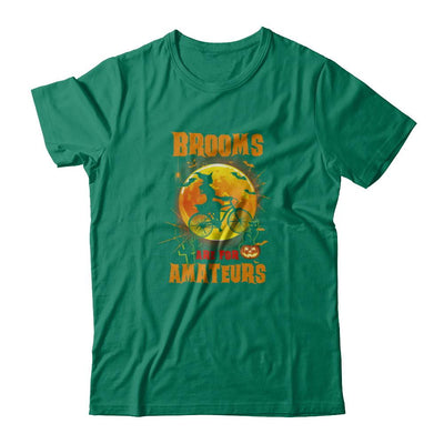 Brooms Are For Amateurs Funny Halloween Bicycle-T-Shirt & Tank Top-Classic T-Shirt-Kelly Green