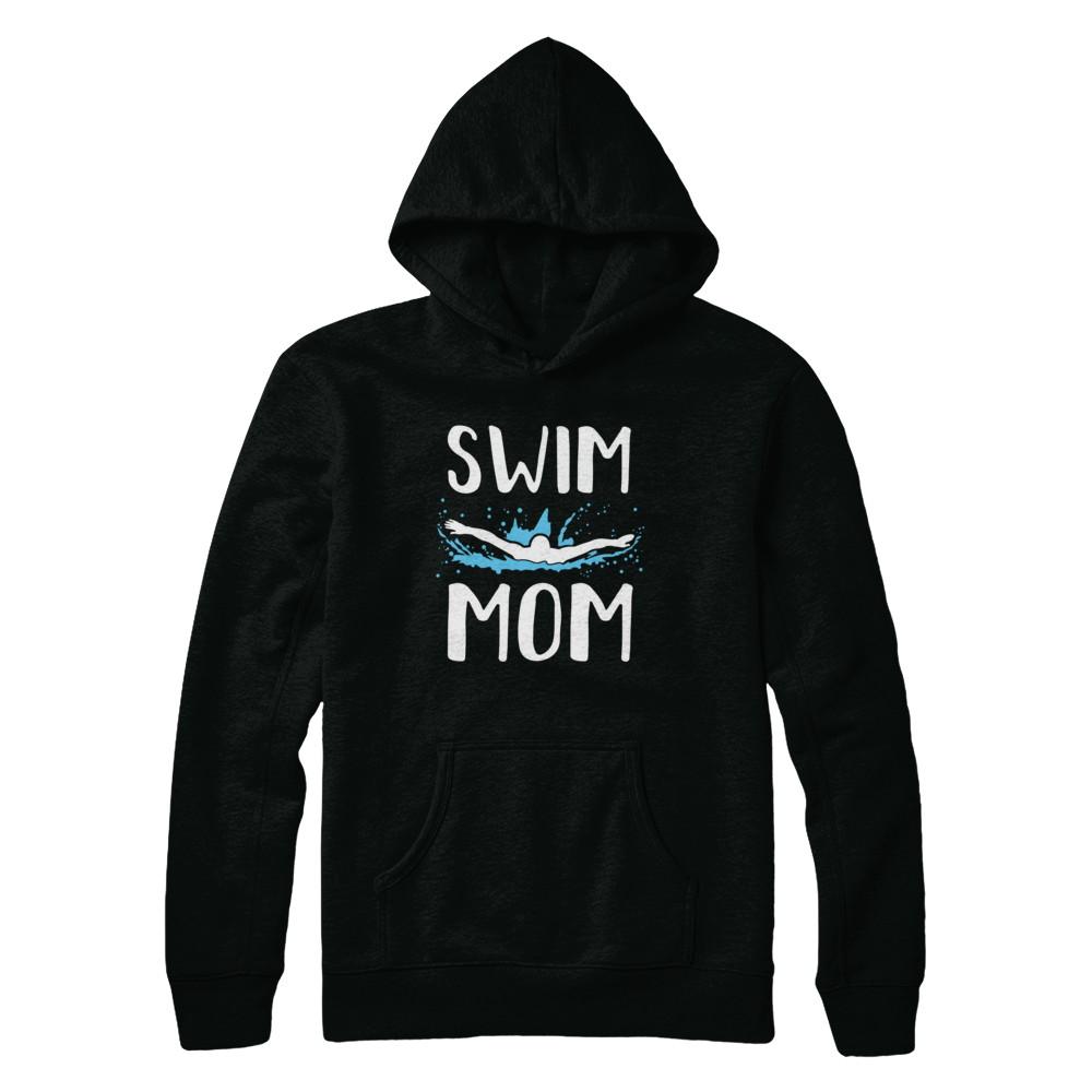 Swim Mom Funny Swimming Mothers Day Gift-T-Shirt & Hoodie-Pullover Hoodie-Black