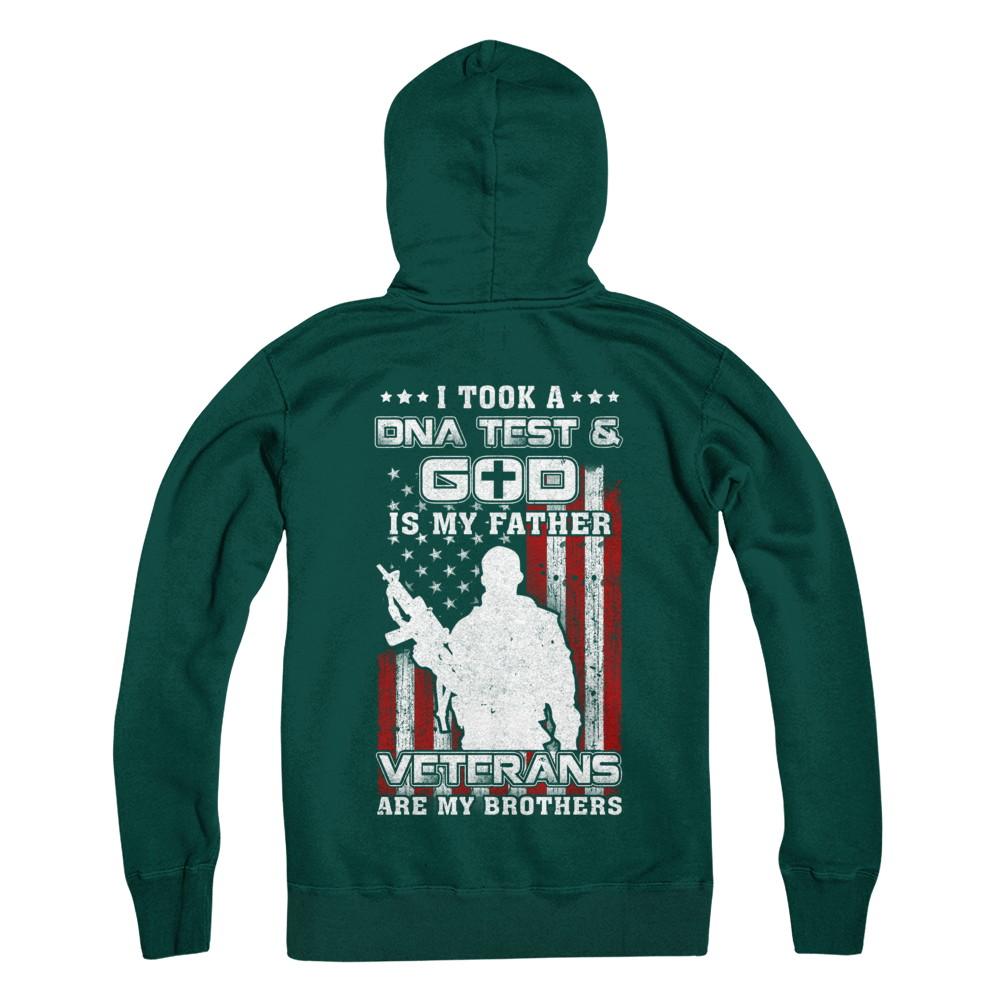 I Took A Dna Test God Is My Father Veterans Brothers-T-Shirt & Hoodie-Pullover Hoodie-Deep Forest