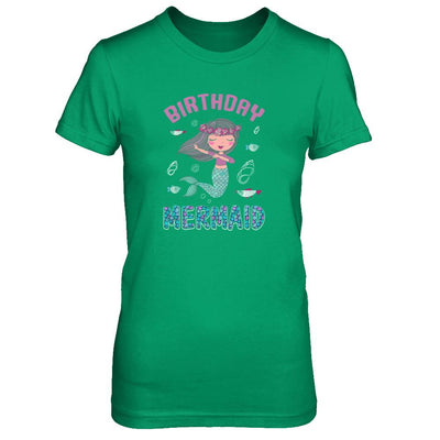 Birthday Mermaid Party Dabbing-T-Shirt & Tank Top-Women's T-Shirt-Irish Green
