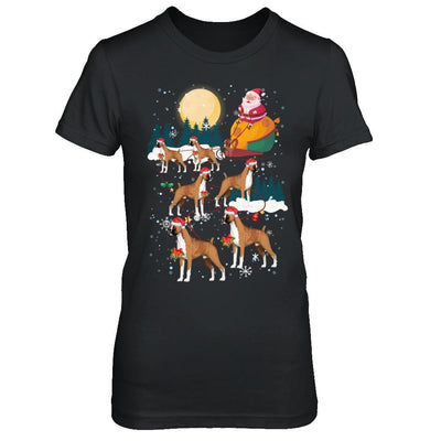 Dog Reindeer Boxer Christmas Gift-T-Shirt & Sweatshirt-Women's T-Shirt-Black