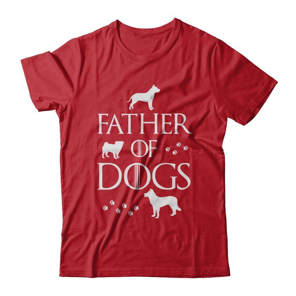 Father Of Dogs Dog Lover-T-Shirt & Hoodie-Classic T-Shirt-Red