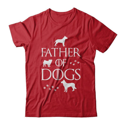 Father Of Dogs Dog Lover-T-Shirt & Hoodie-Classic T-Shirt-Red