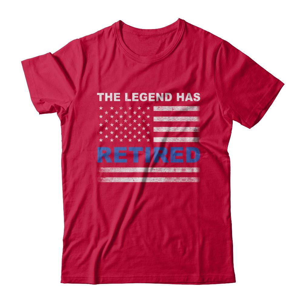 The Legend Has Retired Police Officer Retirement Gift-T-Shirt & Hoodie-Classic T-Shirt-Red