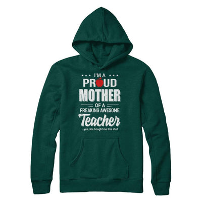 I'm A Proud Mother From Awesome Teacher Daughter Mom-T-Shirt & Hoodie-Pullover Hoodie-Deep Forest