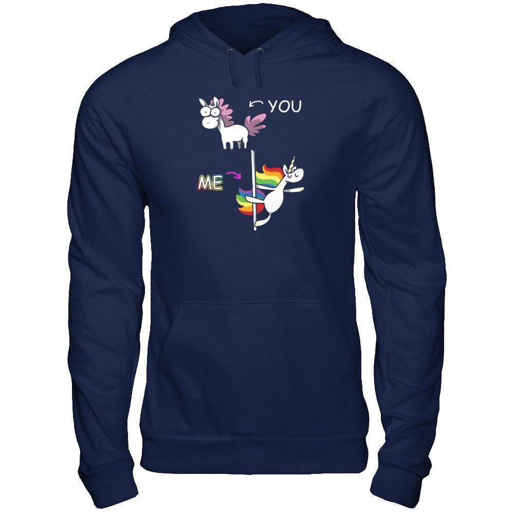 Cute Unicorn You Me-T-Shirt & Tank Top-Pullover Hoodie-Navy