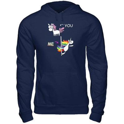 Cute Unicorn You Me-T-Shirt & Tank Top-Pullover Hoodie-Navy