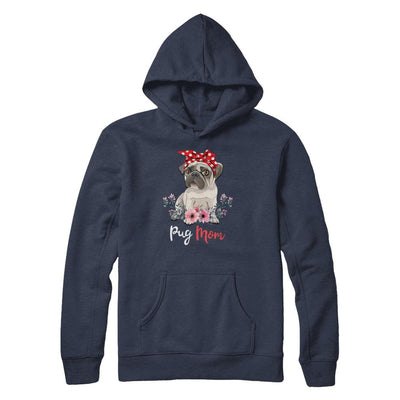 Pug Mom Gift For Women Dog Lover-T-Shirt & Hoodie-Pullover Hoodie-Navy