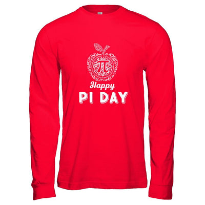 Happy Pi Day Math Teacher-T-Shirt & Hoodie-Long Sleeve T-Shirt-Red