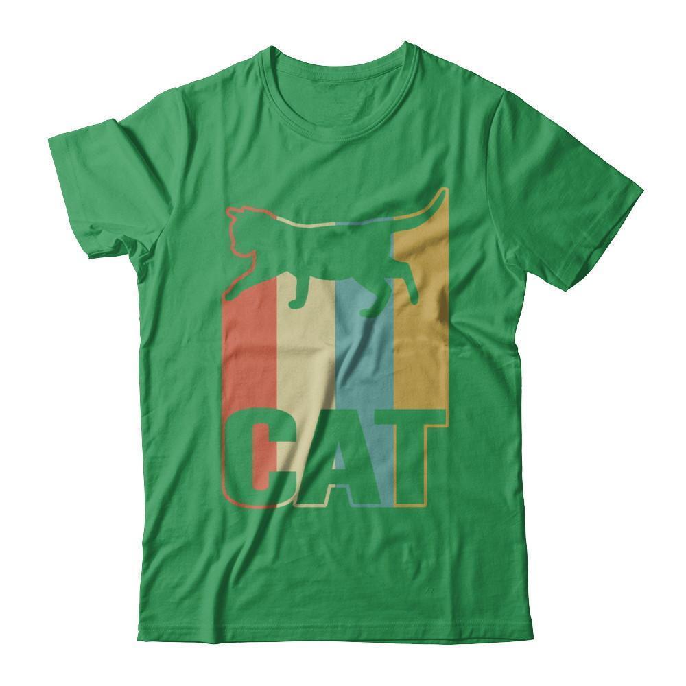 Classic Vintage Retro Style Cat-T-Shirt & Hoodie-Premium T-Shirt-Kelly Green