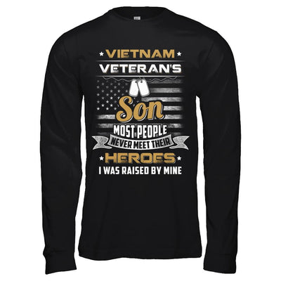 Vietnam Veteran's Son I Was Raised By Mine-T-Shirt & Hoodie-Long Sleeve T-Shirt-Black
