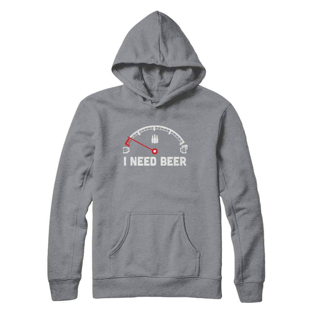Funny Saying Cars I Need Beer-T-Shirt & Hoodie-Pullover Hoodie-Light Steel