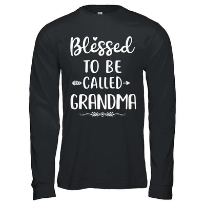 Funny Grandma Blessed To Be Called Grandma-T-Shirt & Hoodie-Long Sleeve T-Shirt-Black