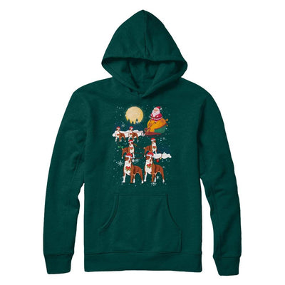 Dog Reindeer Pit bull Christmas Gift-T-Shirt & Sweatshirt-Pullover Hoodie-Deep Forest