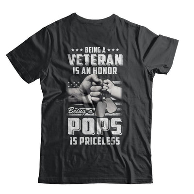 Being A Veteran Is An Honor Being A Pops Is Priceless-T-Shirt & Hoodie-Classic T-Shirt-Black