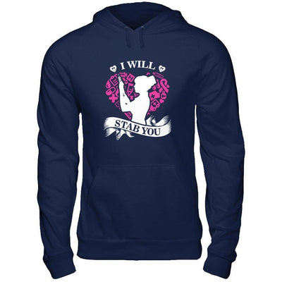 I Will Stab You Student Nurse Graduation-T-Shirt & Hoodie-Pullover Hoodie-Navy