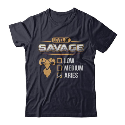 Level Of Savage Aries-T-Shirt & Hoodie-Premium T-Shirt-Midnight Navy