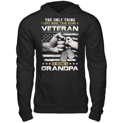 I Love More Than Being A Veteran Is Being A Grandpa-T-Shirt & Hoodie-Pullover Hoodie-Black