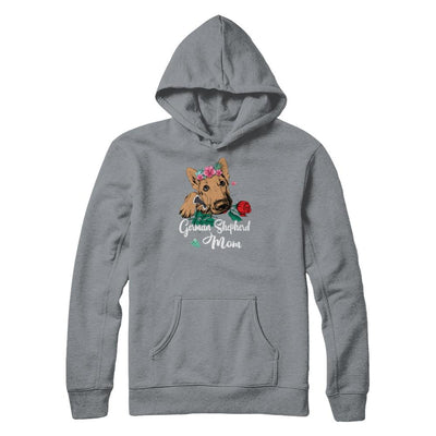 German Shepherd Mom Funny Dog Mom Gift Idea-T-Shirt & Tank Top-Pullover Hoodie-Light Steel