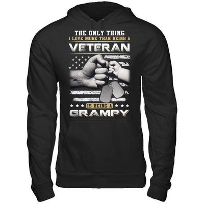 I Love More Than Being A Veteran Is Being A Grampy-T-Shirt & Hoodie-Pullover Hoodie-Black