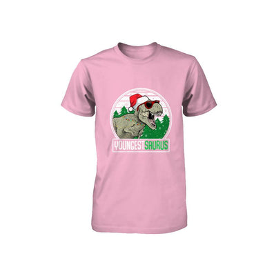 Youngestsaurus Youngest Dinosaur T-Rex Family Christmas Youth-Youth Shirt-Toddler T-Shirt-Pink