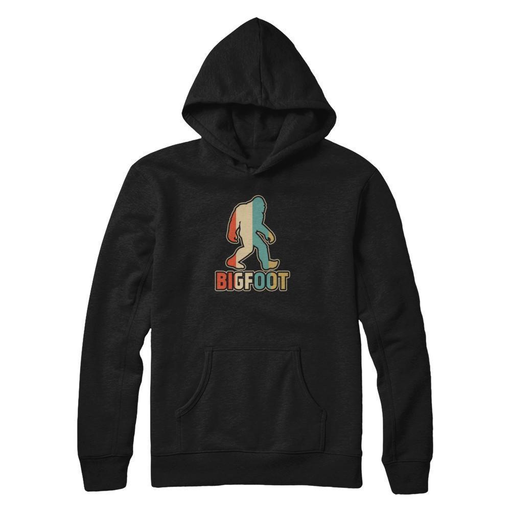Classic Vintage Retro Style BigFoot-T-Shirt & Tank Top-Pullover Hoodie-Black