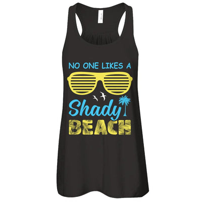 No One Likes A Shady Beach-T-Shirt & Tank Top-Women's Flowy Racerback Tank-Black