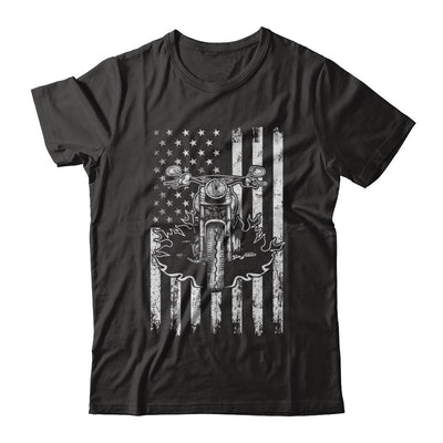 American Motorcycle Motorbike Us Flag Cool Biker-T-Shirt & Hoodie-Classic T-Shirt-Black