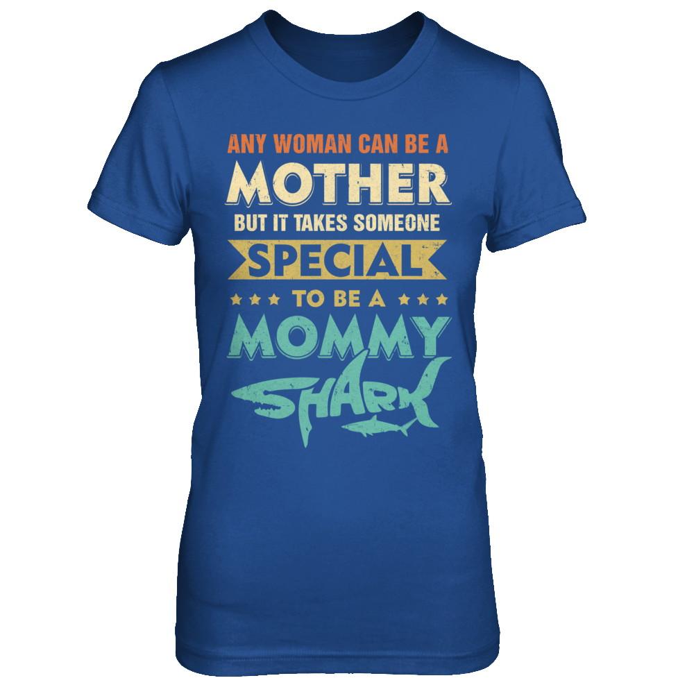 Vintage Someone Special To Be A Mommy Shark Mothers Day-T-Shirt & Hoodie-Women's T-Shirt-Royal