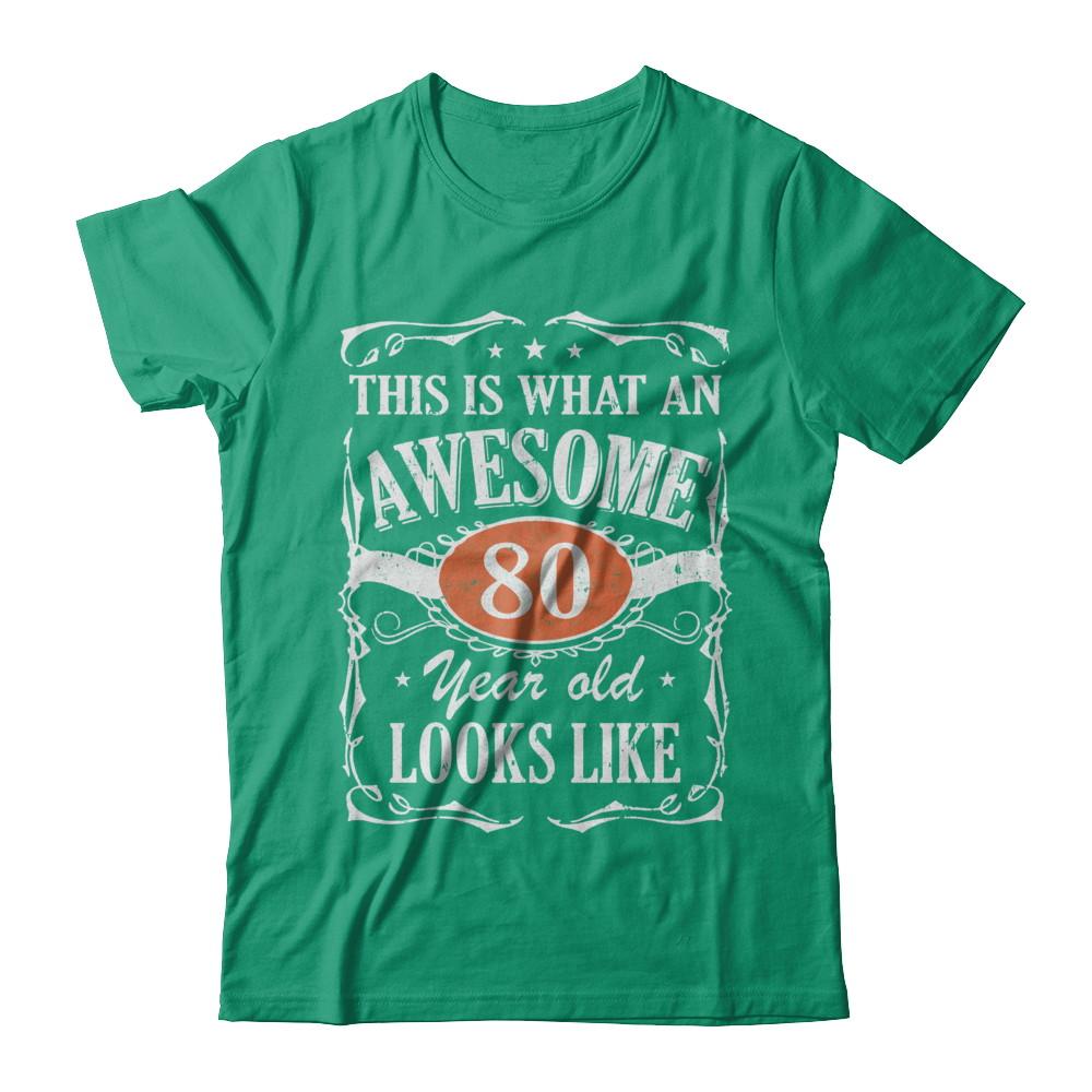 Vintage This Is What An Awesome 80 Year Old 1941 Birthday-T-Shirt & Hoodie-Classic T-Shirt-Kelly Green
