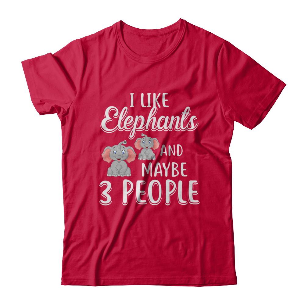I Like Elephants And Maybe 3 People-T-Shirt & Hoodie-Classic T-Shirt-Red