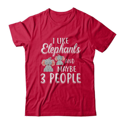 I Like Elephants And Maybe 3 People-T-Shirt & Hoodie-Classic T-Shirt-Red
