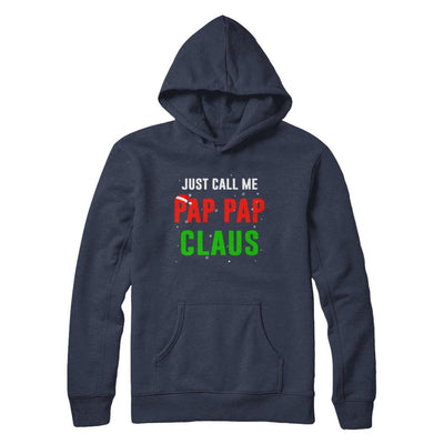 Santa Pap Pap Claus Matching Family Christmas Pajamas-T-Shirt & Sweatshirt-Pullover Hoodie-Navy