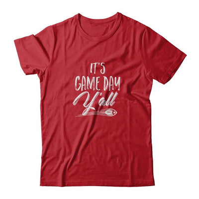 Funny It's Game Day Y'all Fan Football-T-Shirt & Tank Top-Classic T-Shirt-Red