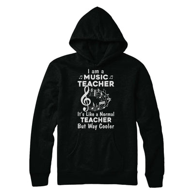 I Am A Music Teacher Proud Funny Music Teacher-T-Shirt & Hoodie-Pullover Hoodie-Black