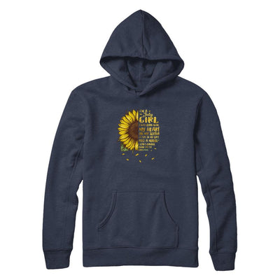 I Am A July Girl Birthday Gifts Sunflower-T-Shirt & Tank Top-Pullover Hoodie-Navy