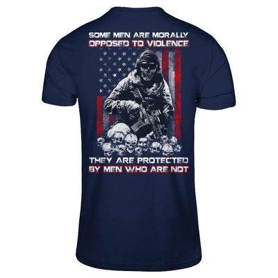 Veteran Men Opposed To Violence They Are Protected By Men Who Are Not-T-Shirt & Hoodie-Classic T-Shirt-Navy