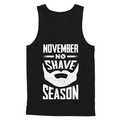November No Shave Season Vintage Beard-T-Shirt & Hoodie-Unisex Tank-Black