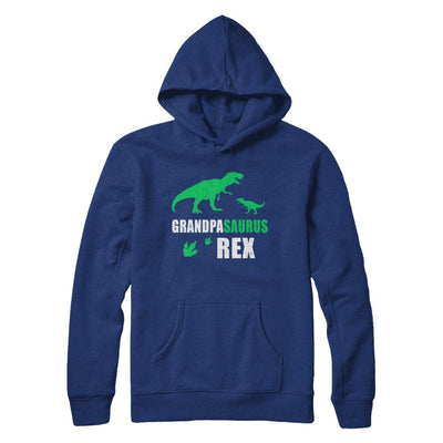 Dinosaur T-Rex Grandpasaurus Grandpa Saurus Fathers Day-T-Shirt & Hoodie-Pullover Hoodie-Deep Royal
